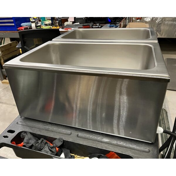 Scratch and Dent ServIt FW200D 12" x 20" Full Size Dual Well Electric Countertop Food Warmer with Digital Controls - 120V, 2000W