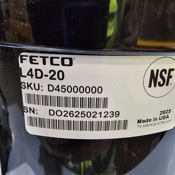 Scratch and Dent Fetco L4D-20 Luxus 2 Gallon Stainless Steel Coffee Server with Stand