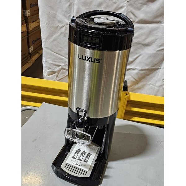 Scratch and Dent Fetco L4D-20 Luxus 2 Gallon Stainless Steel Coffee Server with Stand