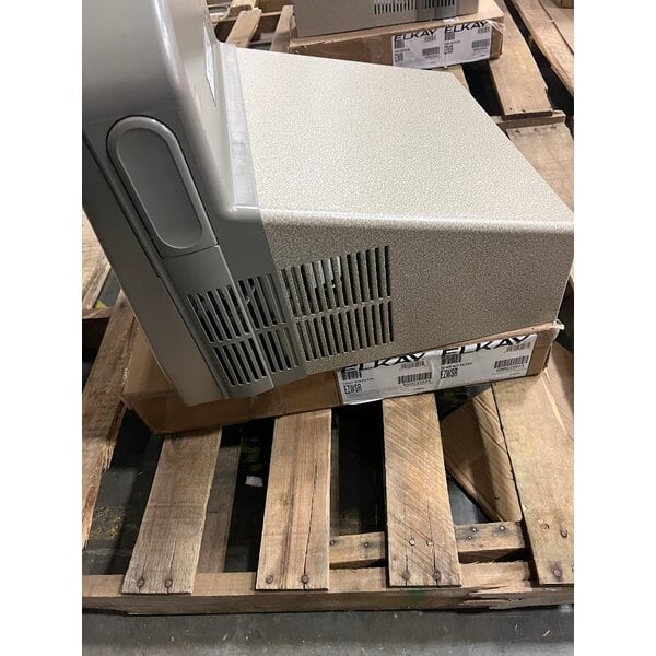 Scratch and Dent Zurn Elkay EZSDWSLK ezH20 Light Gray Hands-Free Non-Filtered Bottle Filling Station with Drinking Fountain - Non-Refrigerated