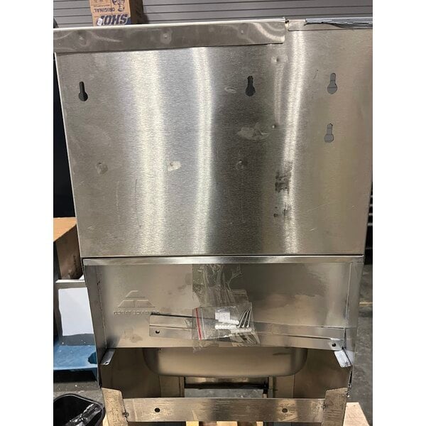 Scratch and Dent Advance Tabco 7-PS-99 Hands Free Hand Sink with Pedestal Base, Soap and Towel Dispenser, and Trash Bin