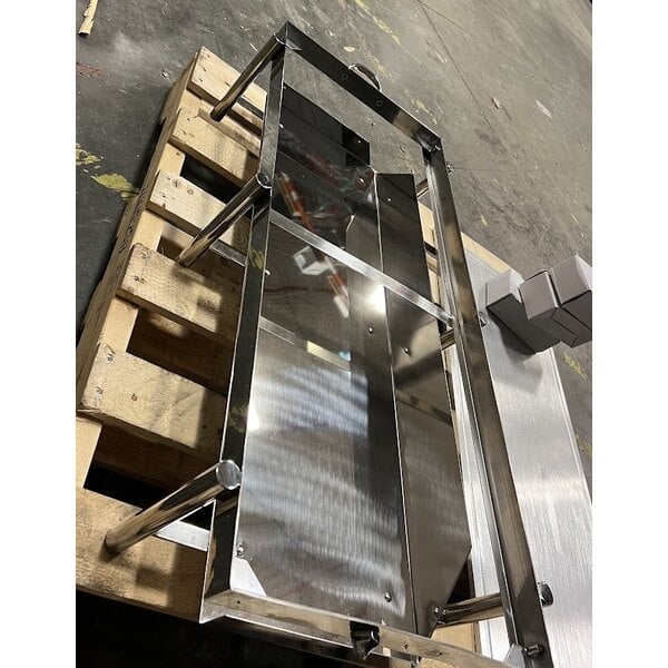 Scratch and Dent Eastern Tabletop Pillard 37 1/2" x 15 1/2" Stainless Steel Stand with Aluminum Griddle Top 3259A