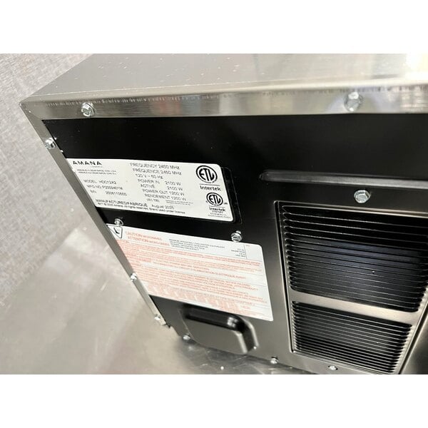 Scratch and Dent Amana HDC12A2 Heavy Duty Stainless Steel Commercial Microwave with Push Button Controls - 120V, 1200W