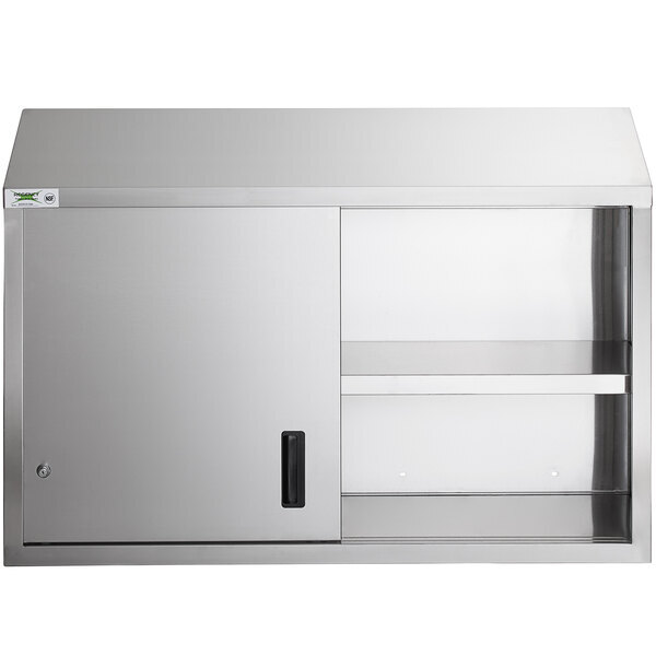 Scratch and Dent Regency 48" Stainless Steel Wall Cabinet with Sliding Doors