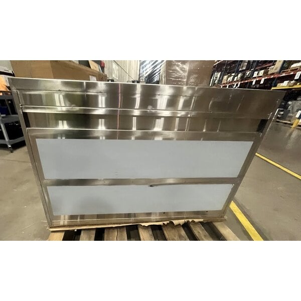 Scratch and Dent Regency 48" Stainless Steel Wall Cabinet with Sliding Doors