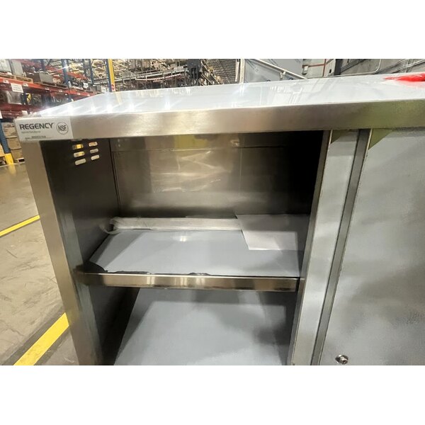 Scratch and Dent Regency 48" Stainless Steel Wall Cabinet with Sliding Doors