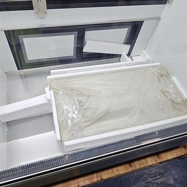 Scratch and Dent Avantco DDLC-71-W 71" White Square Glass Refrigerated Double-Duty Deli Case