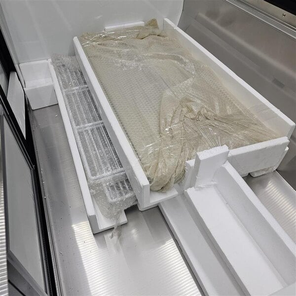 Scratch and Dent Avantco DDLC-71-W 71" White Square Glass Refrigerated Double-Duty Deli Case