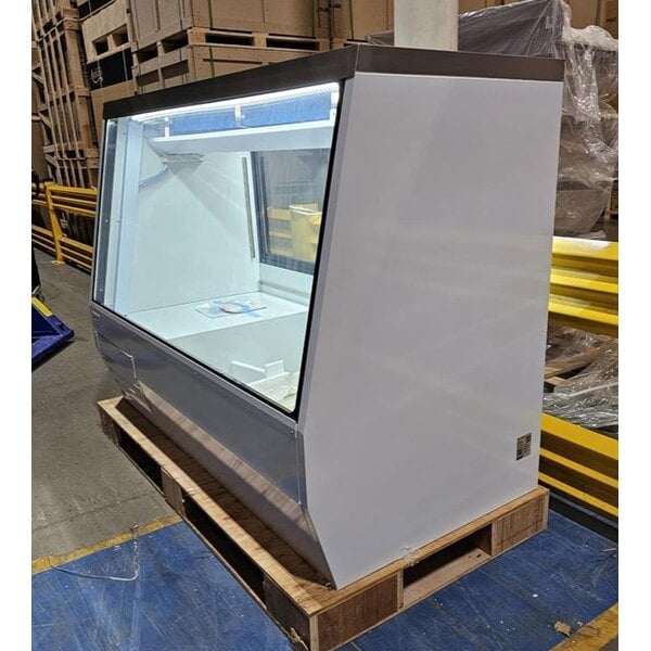 Scratch and Dent Avantco DDLC-71-W 71" White Square Glass Refrigerated Double-Duty Deli Case