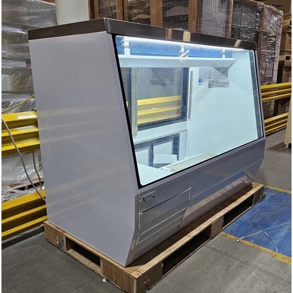 Scratch and Dent Avantco DDLC-71-W 71" White Square Glass Refrigerated Double-Duty Deli Case