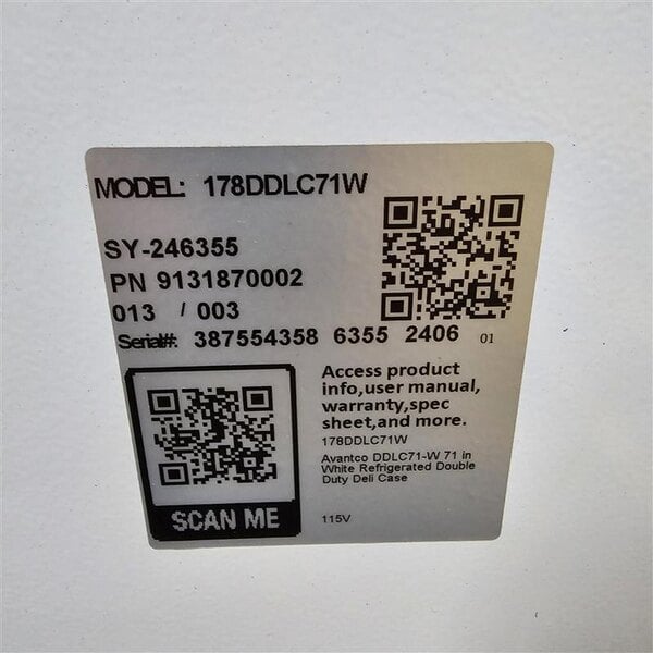 Scratch and Dent Avantco DDLC-71-W 71" White Square Glass Refrigerated Double-Duty Deli Case