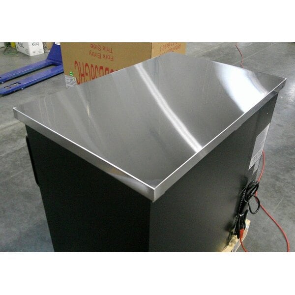 Scratch and Dent Avantco UBB-36G-HC 36" Black Counter Height Glass Door Back Bar Refrigerator with LED Lighting