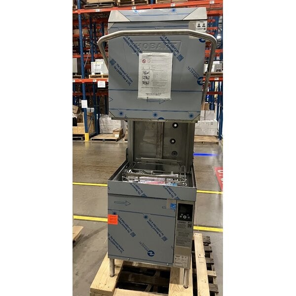 Scratch and Dent Hobart AM16-BAS-2 High Temperature Door-Style Base Electric Dishwasher with Booster Heater - 208-240V, 3 Phase