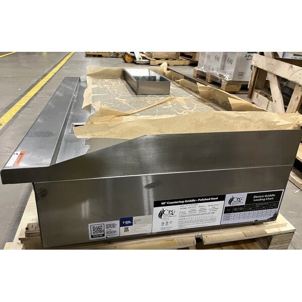 Scratch and Dent Cooking Performance Group G-CPG-48-M 48" Electric Countertop Griddle - 12,000W / 16,000W, 208 / 240V
