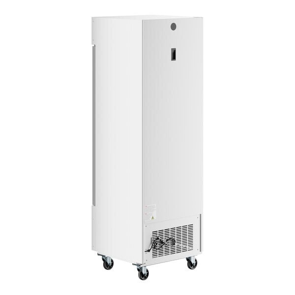 Scratch and Dent Avantco GDC-12F-HC 27" White Customizable Swing Glass Door Merchandiser Freezer with LED Lighting
