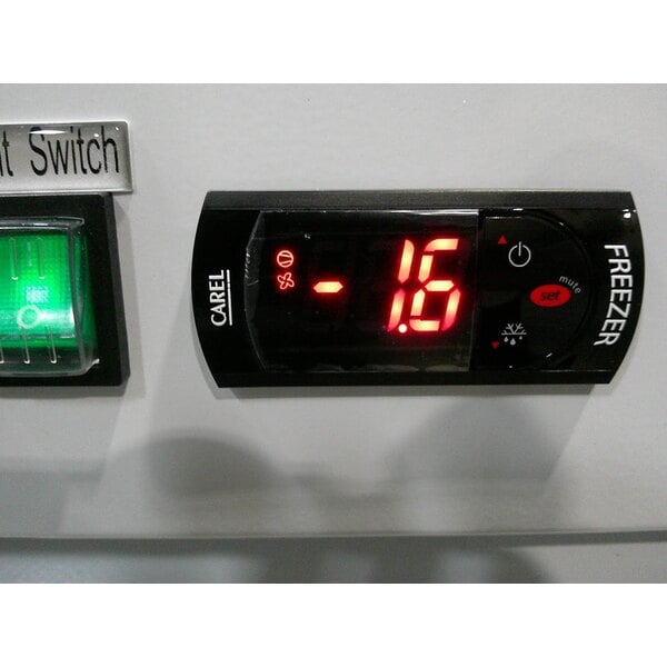 Scratch and Dent Avantco GDC-12F-HC 27" White Customizable Swing Glass Door Merchandiser Freezer with LED Lighting