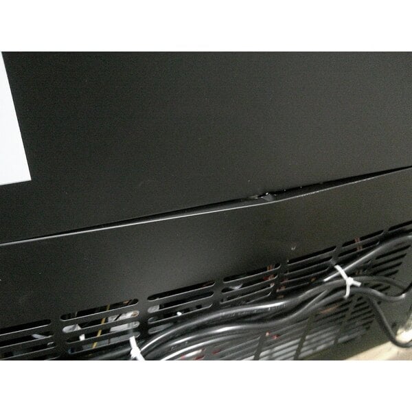 Scratch and Dent Avantco GDC-12F-HC 27" Black Customizable Swing Glass Door Merchandiser Freezer with LED Lighting