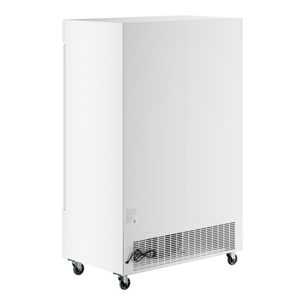 Scratch and Dent Avantco GDC-49-HC 53" White Customizable Swing Glass Door Merchandiser Refrigerator with LED Lighting