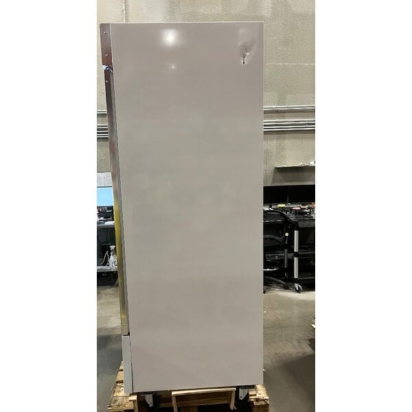 Scratch and Dent Avantco GDC-49-HC 53" White Customizable Swing Glass Door Merchandiser Refrigerator with LED Lighting