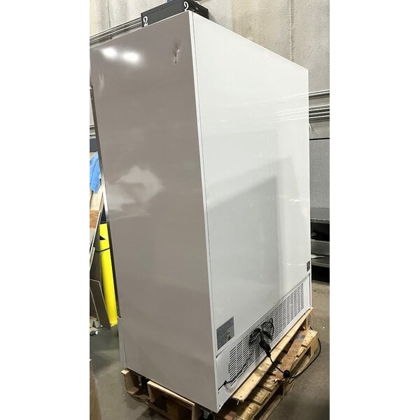 Scratch and Dent Avantco GDC-49-HC 53" White Customizable Swing Glass Door Merchandiser Refrigerator with LED Lighting