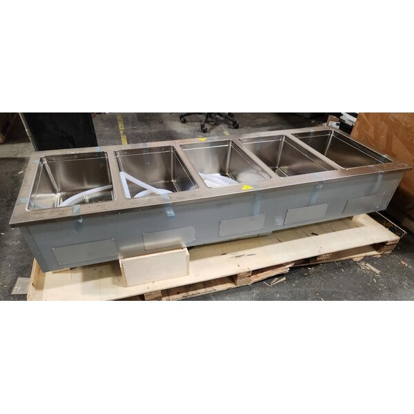 Scratch and Dent ServIt SDW-5H Five Pan Full Size Insulated Drop-In Hot Food Well - 208/240V