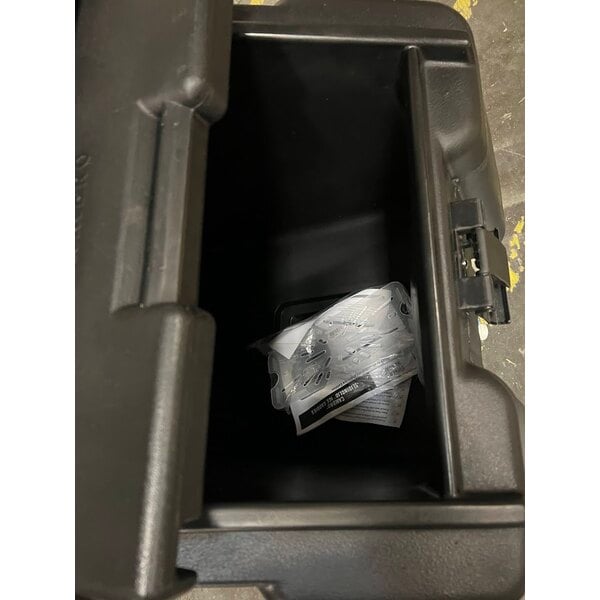 Scratch and Dent Cambro ICS100L4S110 SlidingLid™ Black Mobile Ice Bin - 100 lb. Capacity