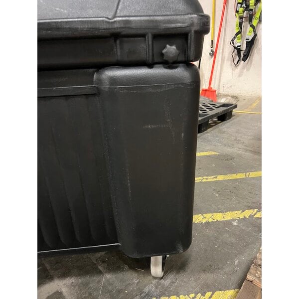 Scratch and Dent Cambro ICS100L4S110 SlidingLid™ Black Mobile Ice Bin - 100 lb. Capacity