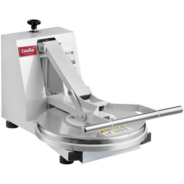 Scratch and Dent Estella DPC18T 18" Dual-Heat Manual Clamshell Pizza / Tortilla Dough Press - 240V, 3300W