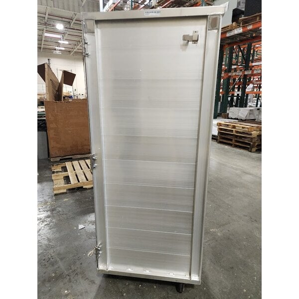 Scratch and Dent Winholt EC1840-C/LD 40 Pan End Load Enclosed Bun / Sheet Pan Rack with Clear Acrylic Door - Assembled