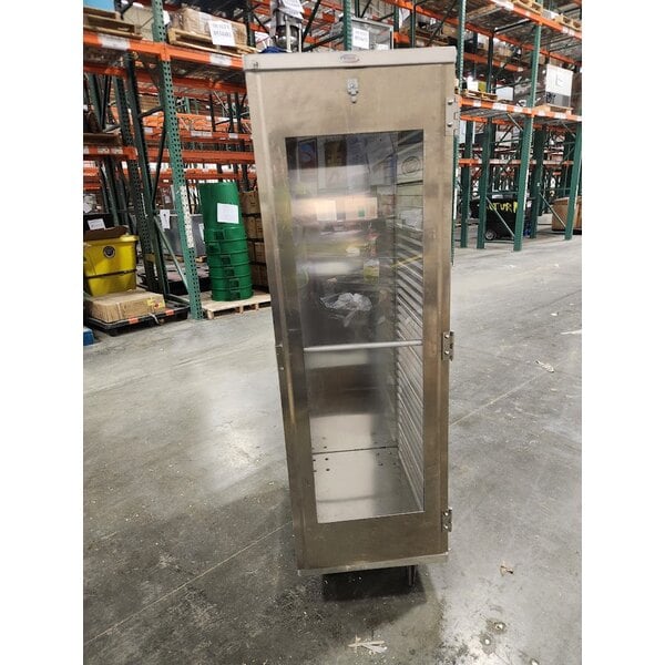 Scratch and Dent Winholt EC1840-C/LD 40 Pan End Load Enclosed Bun / Sheet Pan Rack with Clear Acrylic Door - Assembled