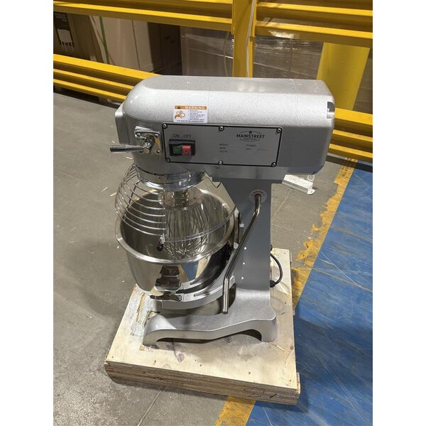 Scratch and Dent MainStreet Equipment CMIX20 20 Qt. Planetary Stand Mixer with Guard & Standard Accessories - 120V, 1 1/2 hp