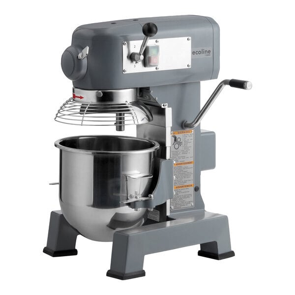 Scratch and Dent Ecoline by Hobart EMM10-1STD 10 Qt. Planetary Stand Mixer with Guard & Standard Accessories - 120V, 3/4 hp