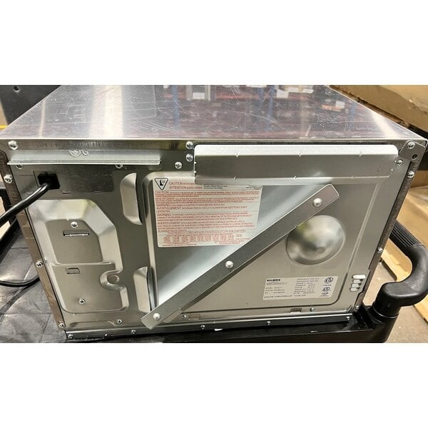 Scratch and Dent Solwave Ameri-Series Medium-Duty Stainless Steel Commercial Microwave with Push Button Controls - 208/240V, 2,100W