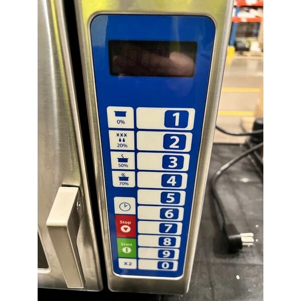 Scratch and Dent Solwave Ameri-Series Medium-Duty Stainless Steel Commercial Microwave with Push Button Controls - 208/240V, 2,100W