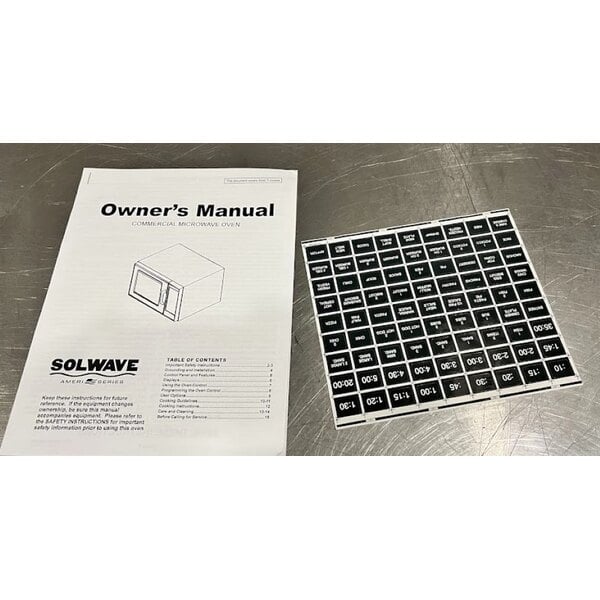 Scratch and Dent Solwave Ameri-Series Medium-Duty Stainless Steel Commercial Microwave with Push Button Controls - 208/240V, 2,100W