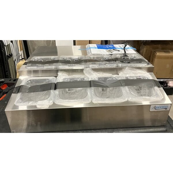 Scratch and Dent Avantco CPT-28-HC 28" Countertop Refrigerated Prep Rail
