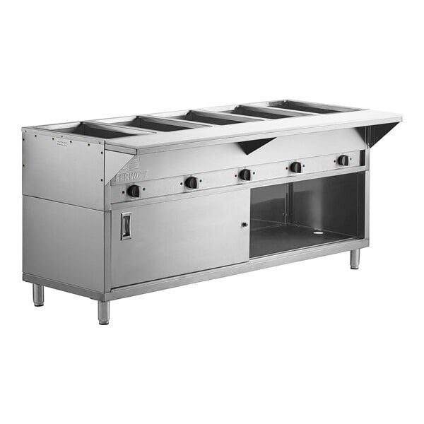 Scratch and Dent ServIt Five Pan Sealed Well Electric Steam Table with Fully Enclosed Base - 208/240V, 3,750W