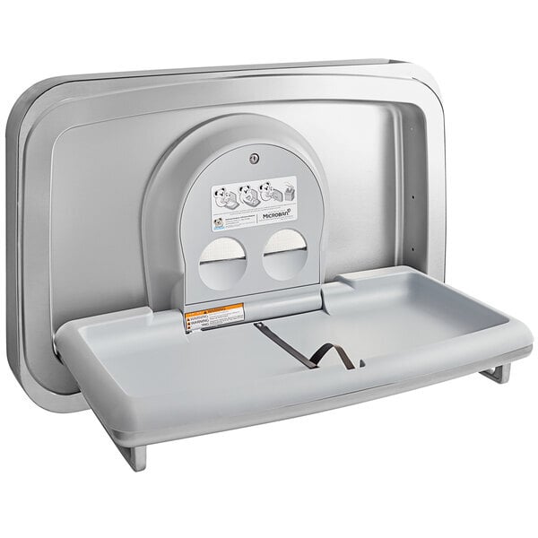 Scratch and Dent Koala Kare KB310-SSWM 41 3/16" x 26 3/8" Horizontal Surface Mount Stainless Steel Baby Changing Station / Table