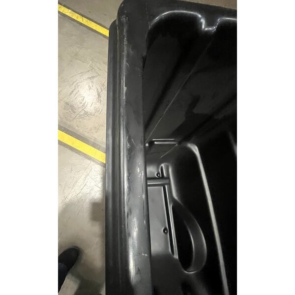 Scratch and Dent Lavex 0.5 Cubic Yard Black Tilt Truck / Trash Cart (300 lb. Capacity)