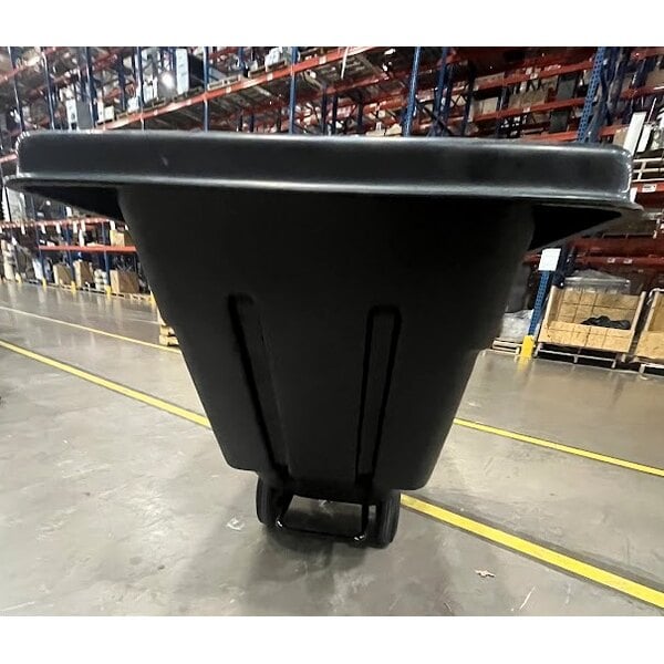 Scratch and Dent Lavex 0.5 Cubic Yard Black Tilt Truck / Trash Cart (300 lb. Capacity)