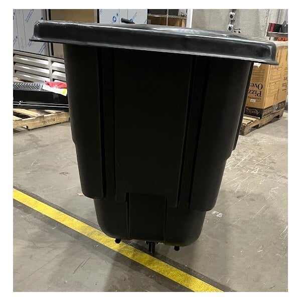 Scratch and Dent Lavex 0.5 Cubic Yard Black Tilt Truck / Trash Cart (300 lb. Capacity)