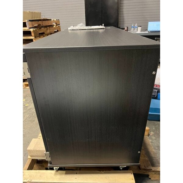 Scratch and Dent I.D. Systems 59" Wide Dark Elm Demonstration Station with Sink, (3) Drawers, and (2) Storage Cabinets 80741F36020