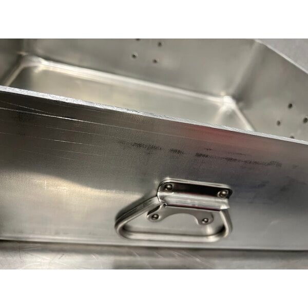 Scratch and Dent Vollrath 68391 Wear-Ever 42 Qt. Aluminum Roasting Pan with Handles - 20 7/8" x 17 3/8" x 7"