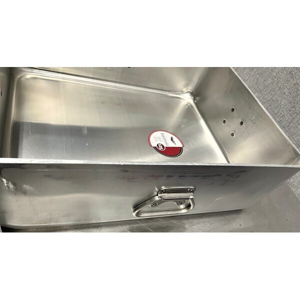 Scratch and Dent Vollrath 68391 Wear-Ever 42 Qt. Aluminum Roasting Pan with Handles - 20 7/8" x 17 3/8" x 7"