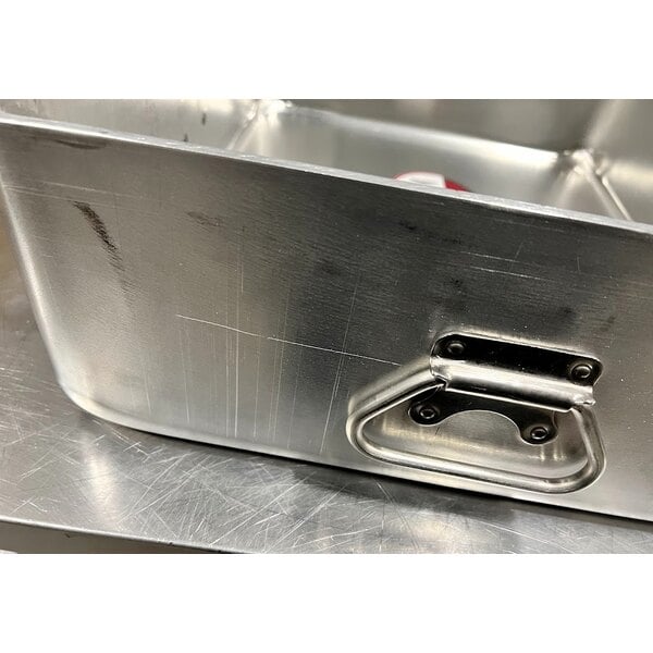 Scratch and Dent Vollrath 68391 Wear-Ever 42 Qt. Aluminum Roasting Pan with Handles - 20 7/8" x 17 3/8" x 7"