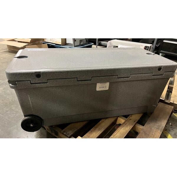 Scratch and Dent CaterGator CG200PGW Gray 210 Qt. Mobile Rotomolded Outdoor Cooler / Ice Chest
