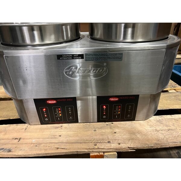 Scratch and Dent Hatco RHW-2 Dual 11 Qt. Round Heated Food Well with Insets and Lids - 208/240V, 2045-2725W
