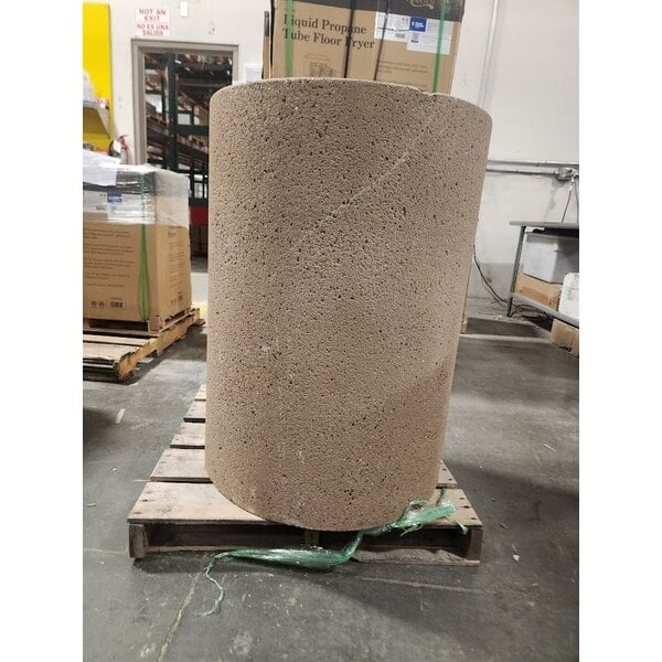 Scratch and Dent Wausau Tile TF1151 39 Gallon Concrete Round Trash Can with Aluminum Funnel Top