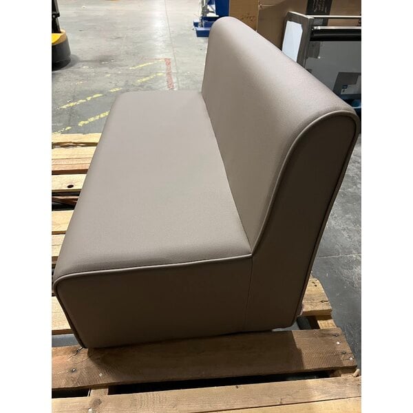 Scratch and Dent Flash Furniture Bright Beginnings 9 3/4" Neutral Vinyl Soft Seating Modular 2-Seat Sofa