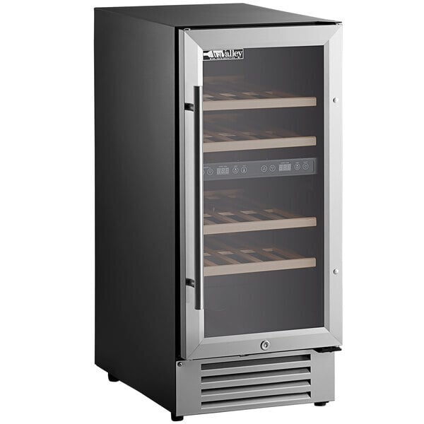 Scratch and Dent AvaValley WRC-32-DZ Dual Temperature Full Glass Door Commercial Wine Cooler